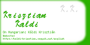 krisztian kaldi business card
